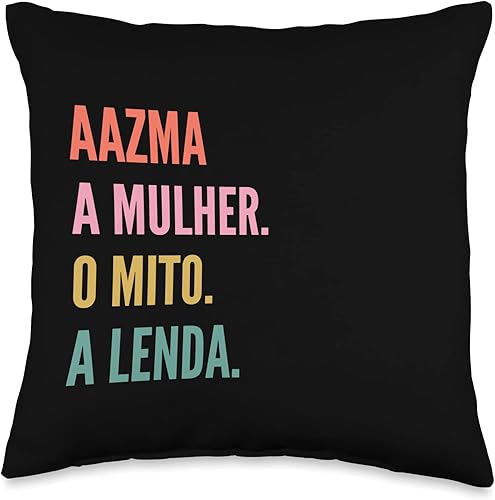 Funny Portuguese First Name Design - Aazma Throw Pillow