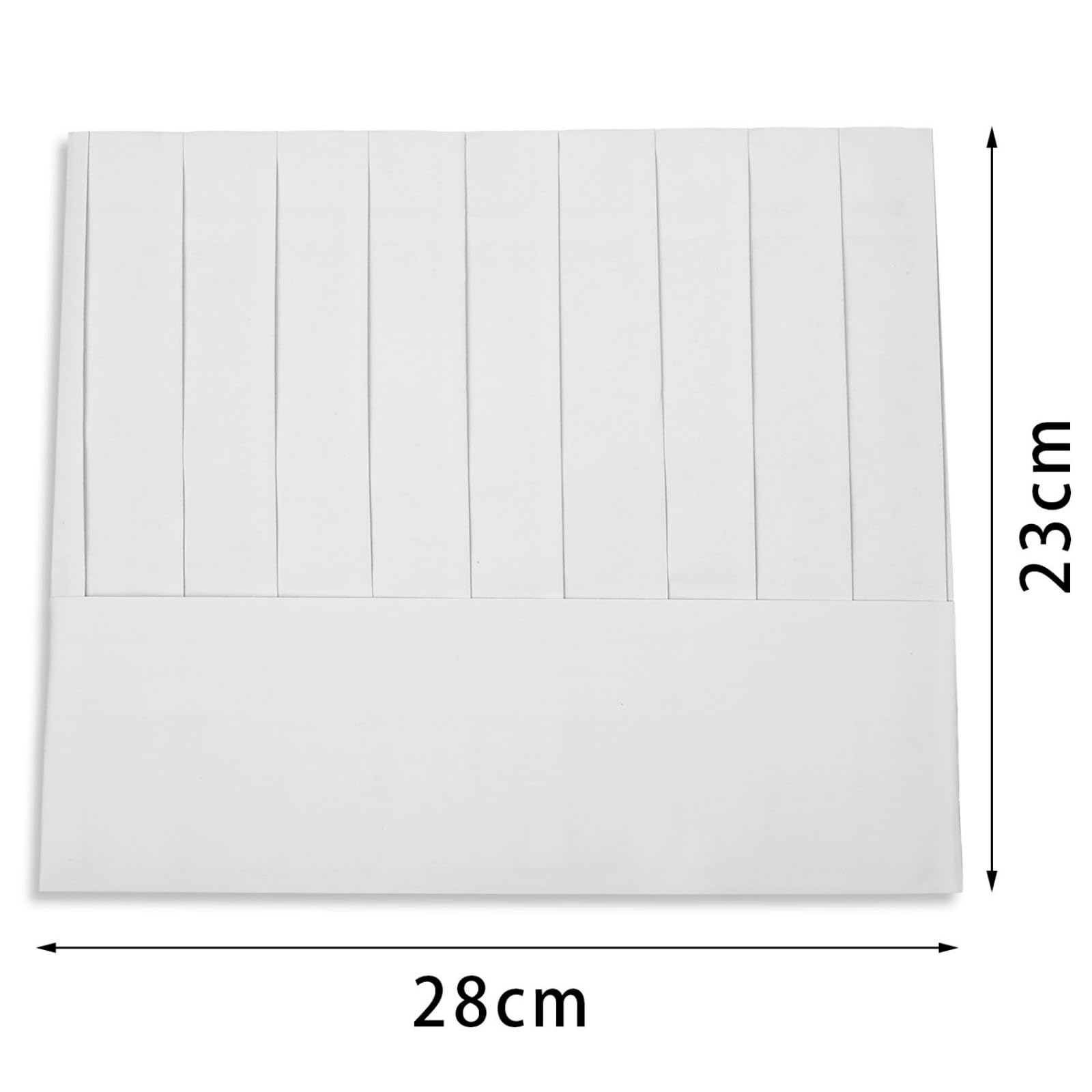WILLBOND Ensemble de toques de Chef jetables en Papier de 22,9 cm, Chapeau de Chef Blanc réglable pour Homme, Femme, Cuisine, Restaurants, Blanc Brillant, Taille Unique