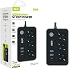 Current Protected Socket, 3x Socket Socket, 2x Usb Input, 1x Type-C Input, Saving Extension Cable, Child Protected Adapter 2 Meters