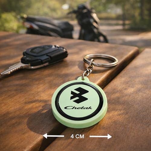 Image of Mi Glow Store Glow in Dark Keychain for Bike Men | Gift for Man | Bike Accessories | Charges in Light Glows in Dark | Key chain for Bike