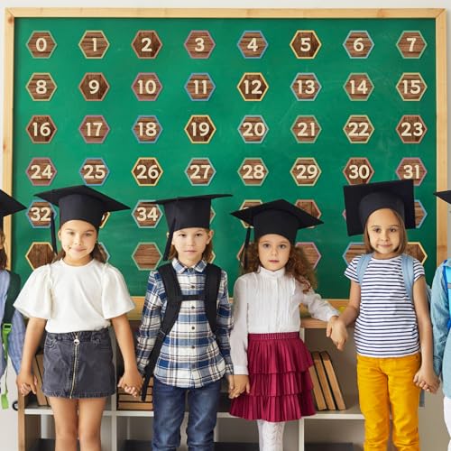 Chiazllta XV0854 56Pcs Numbers Magnetic Accents Wood Grain Number Magnets 0-36 With 19 Blank Writable Magnetic Cutouts For Refrigerator Bulletin Board Whiteboard Math Educational Home Office Classroom Decoration thumb #3