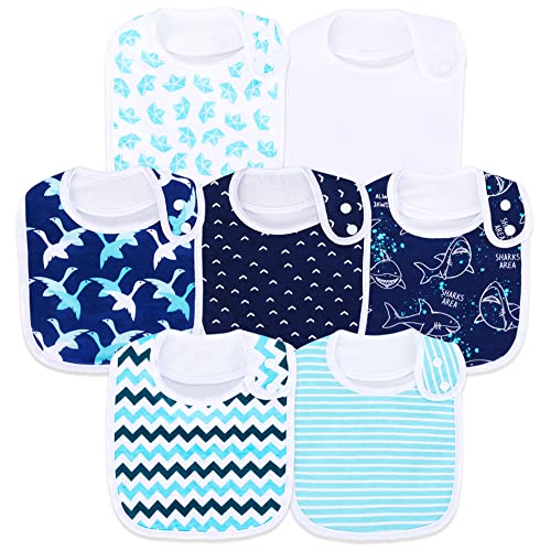 Image of Benoxine Baby Bibs Soft and Absorbent Organic Cotton Bandana Drool Bibs Set for Boys Girls Newborn 0-36 Months