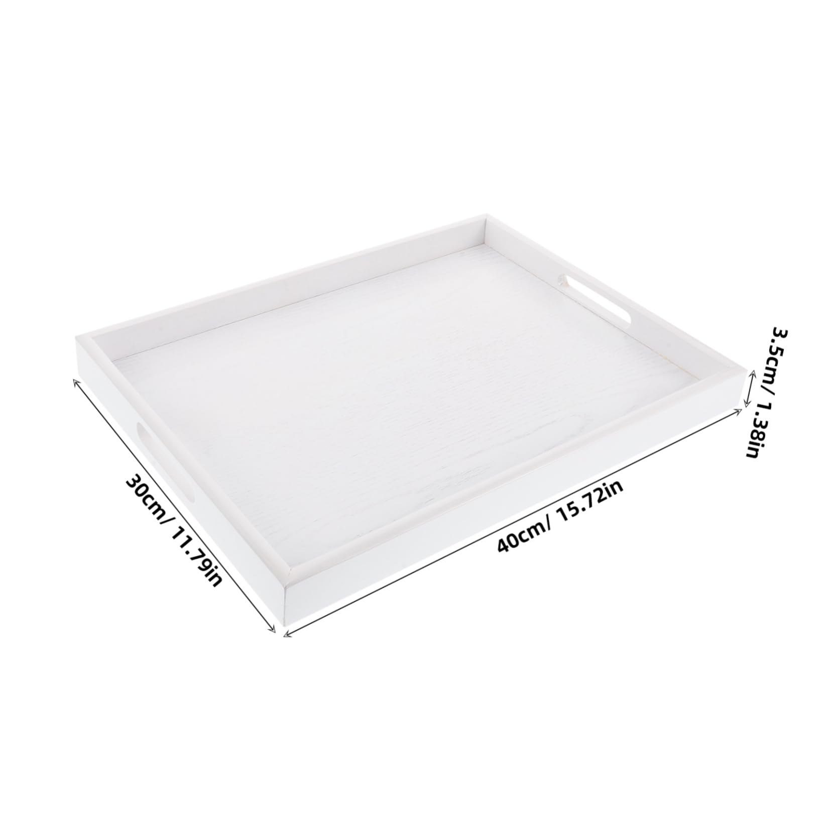 Bandeja Rectangular de Madera de Color Claro Estilo Europeo para Servir