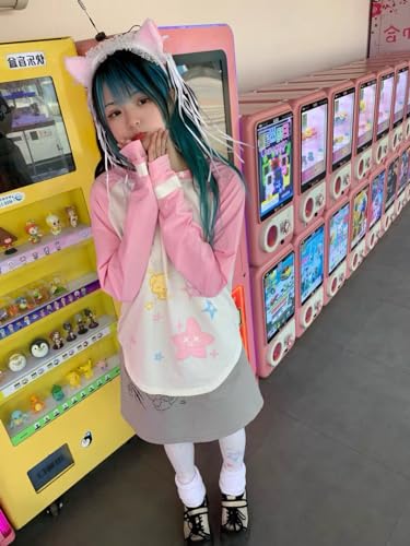 Y2k Stars Kawaii Shirt -Graphic Print Round Neck T Shirt Short Sleeve4