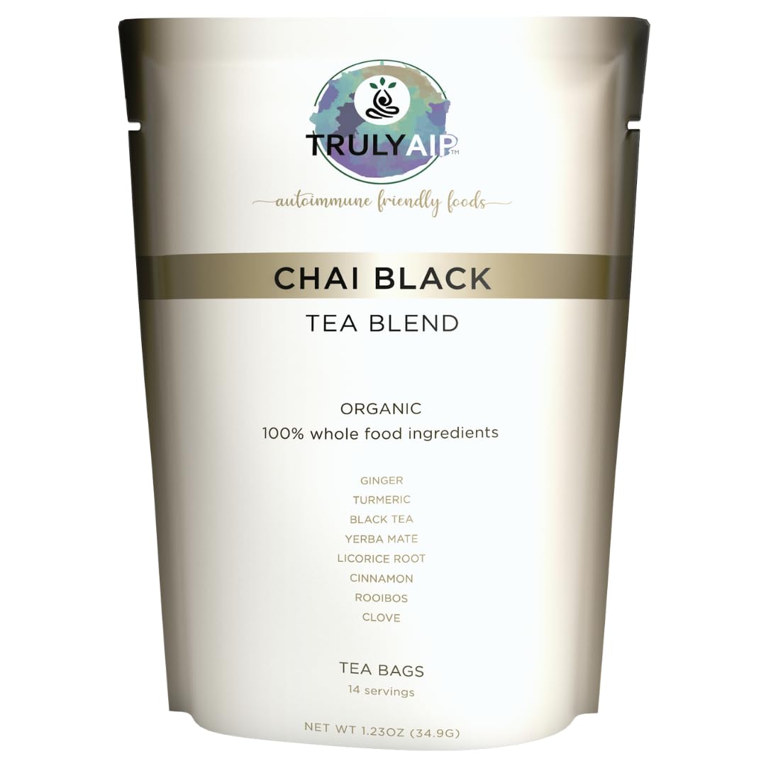 Truly AIP Chai Latte Tea Blend - 14 Sachets - AIP Compliant, Sugar Free, Seed Free - Whole 30, Paleo Diet Friendly - All Natural Ingredients