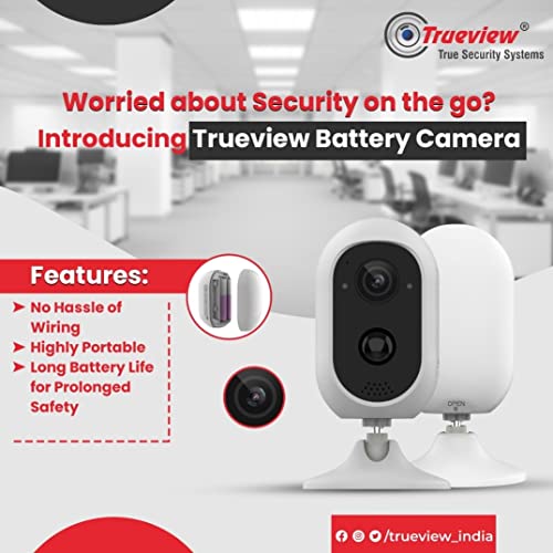Image of Trueview T18058 3MP Smart WiFi Secuity CCTV Camera with Rechargeable Battery Backup