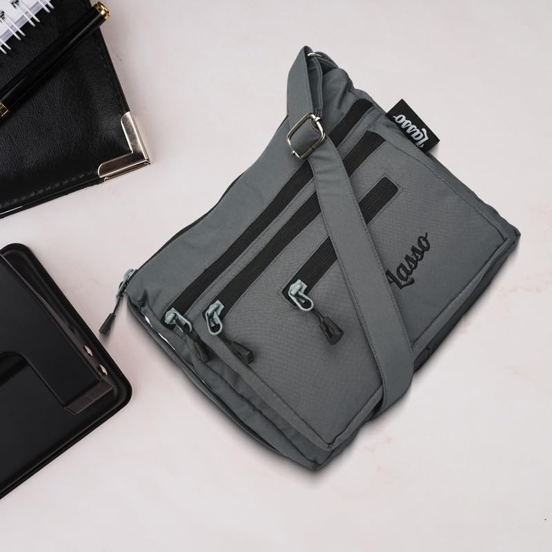 Image of Lasso Stylish Multi-Pocket Crossbody Waterproof Sling Bag For Women with Adjustable Strap | Stylish Ladies one side bag and purse for women & girls | 5 L Capacity & 5 Multiple Pockets with Zip