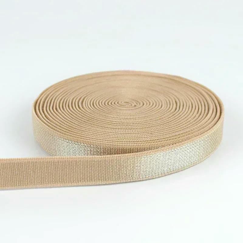 Elastyczna taśma nylonowa, Nylon Elastic Band Multicolor 6-18mm x 5-20M for Sewing Bra Straps DIY(FleshPink 18mm,20Meters)