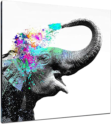 NdcSkyArt Vibrant Elephant Abstract Wall Art - Colorful...