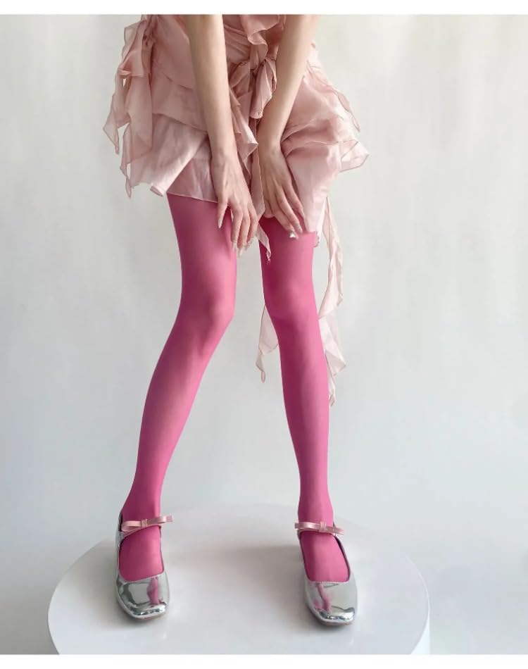 Funky Colorful Tights for Women Whimsy Twee Colored Stockings Teal Fun Tights Y2k Emo Whimsigoth Clothes3