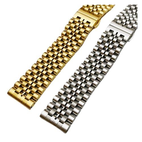 Bande de montre en acier inoxydable anti-irritation pour remplacer un bracelet usé de 12mm à 24mm