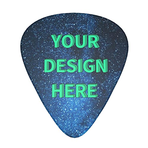 Custom Guitar Picks 6-pack Personalized Guitar Pick Add Your Own Design Photo Text 0.46mm / 0.71mm...