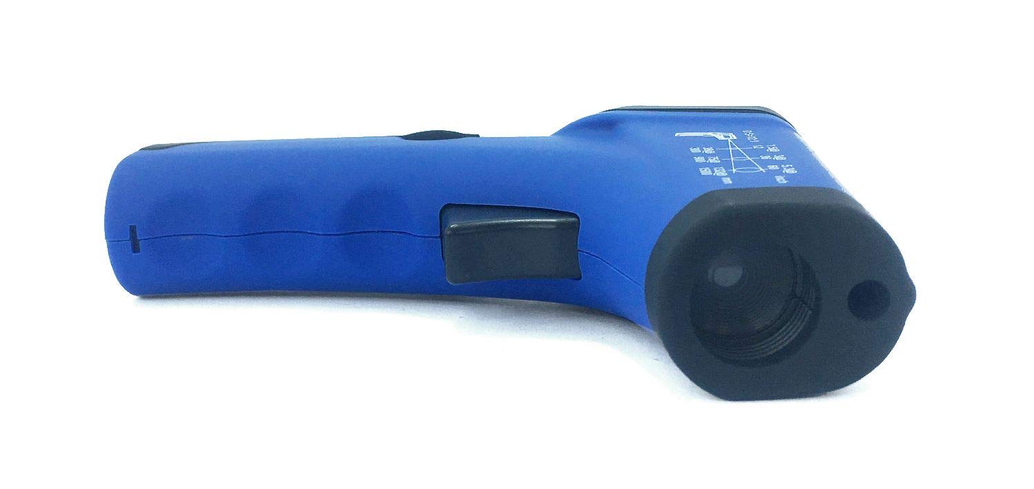 TFA Dostmann Scantemp 330 Infrarot-Thermometer, berührungsloses Messen, ideal für Lebensmittel, Handwerk, Hobby, Blau, L 32 x B 78 x H 133 mm