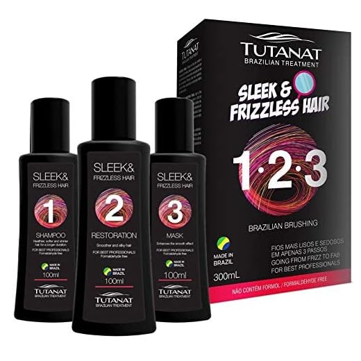Tutanat kit de lissage brésilien sans formol – Shampooing 100ml, kératine lissage brésilien 100ml, masque capillaire 100ml