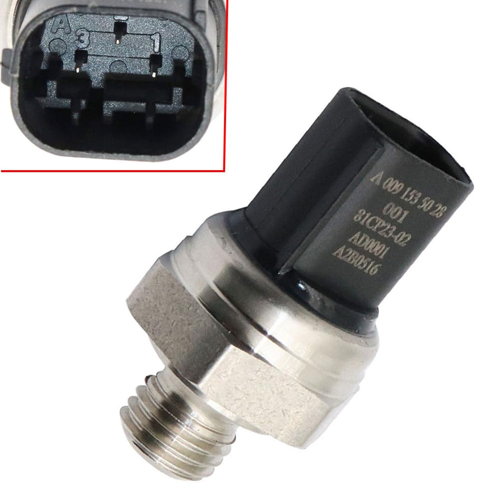 Riloer Sensore di Pressione di Ritorno Scarico Motore, Sensore di Pressione di Ritorno Scarico Motore 0091535028, 0071534328, 81CP23-02, 100003433, A0091535028, 81CP2302 Compatibile con Mercedes-Benz