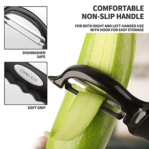 Cdngelo Professional Fruit And Vegetable Peeler Set Of 2 For Potatoes, Apples, Kitchen Rotary Serrated Potato Peelers #TOP2