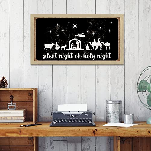 Cadre en bois rustique Merry Christmas art mural de qualité