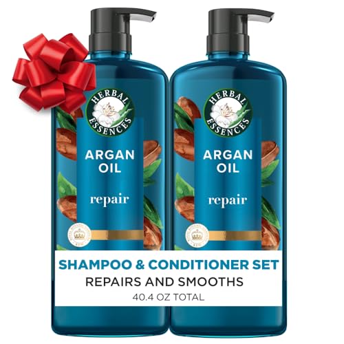 Herbal Essences Argan Oil Repair Shampoo & Conditioner Set, Moisturizes & Smoothes, Paraben-Free, Color-Safe, pH-Balanced, Citrus Scent, 20.2 Fl Oz, 2-Pack
