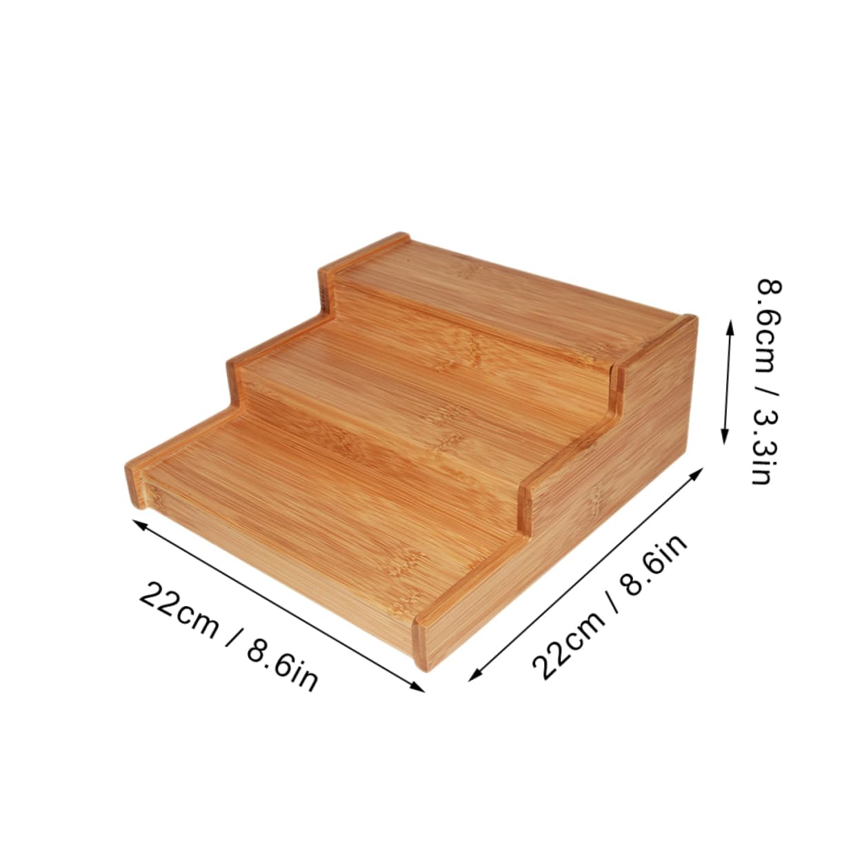 Cabilock Étagère à Épices Bambou Télescopique 3 Niveaux Cuisine | Petit Format, Étagère Extensible, Usage Comptoir, Adaptée aux Placards
