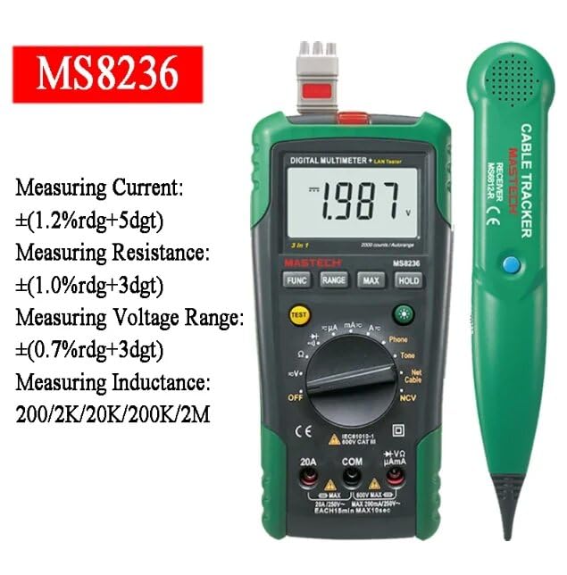 MASTECH MS8236 Multimeter Display and Controls