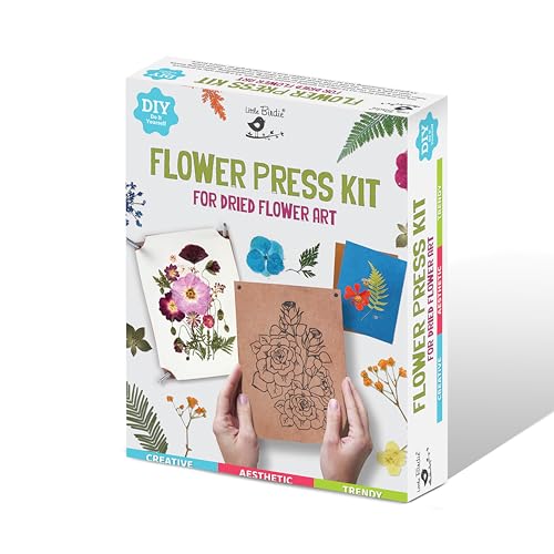 Image of Little Birdie DIY Pressed Flower Art Kit 1 Box| Art & Craft, Creative, Fun & Activity DIY Learning Kit | Gift for Kids, Girls and Boys