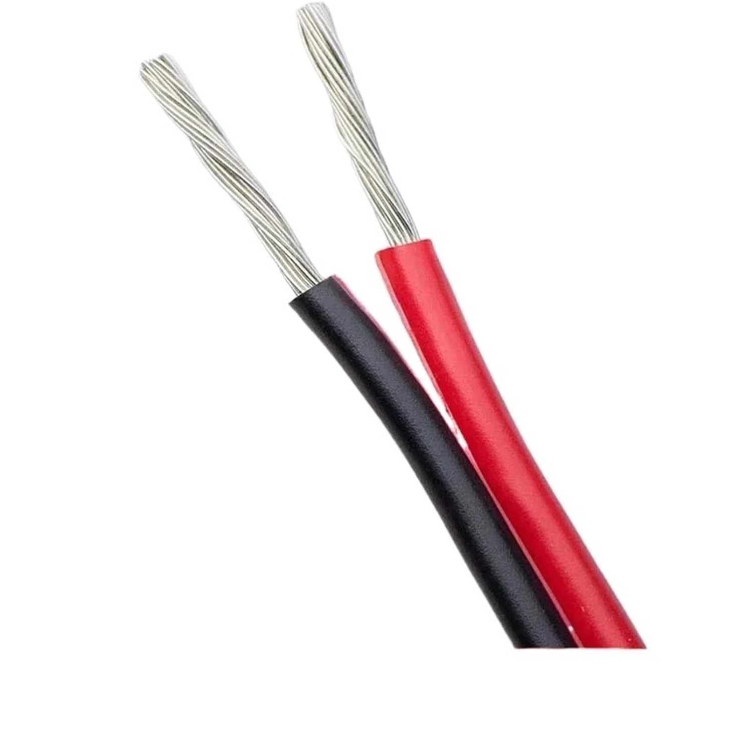 1-100m 2Pin PVC 2468 Cynowany Drut Z Czystej Miedzi 16 18 20 22 Awg Połączenie Czerwony I Czarny Przedłużacz Pleciony Do Lamp(6m 19.6ft,16 AWG)