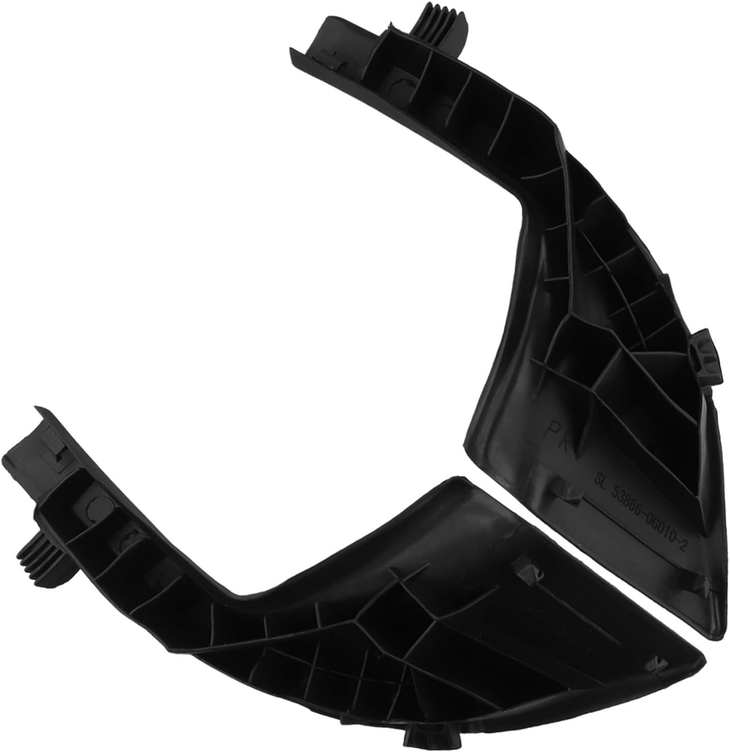 Front Windshield Corner Wrap Cowl Trim Set Left Right Compatible With For Toyota Land Cruiser LC150 FJ150 2010-2017 Black 2 Piece