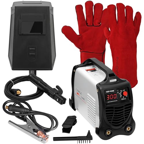 LINEA Soldador Inverter profesional 300A, Maquina de Soldar Electrodo, con GUANTES DE SOLDAR, Soldador Electrodo, Grupo de Soldar IGBT, Soldadora Inverter Soldadura TIG, GUANTES DE SOLDAR