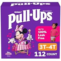 Pull-Ups Girls' Potty Training Pants, Size 3T-4T Training Underwear (32-40 lbs), 112 Count (4 Packs of 28)