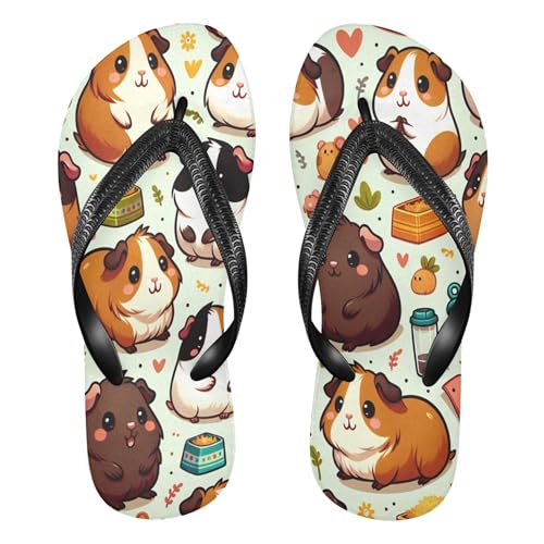Burbuja Guinea Pig Flip Flops for Women Men, Soft Thong Sandals Rubber Slippers for Pool Beach Essentials