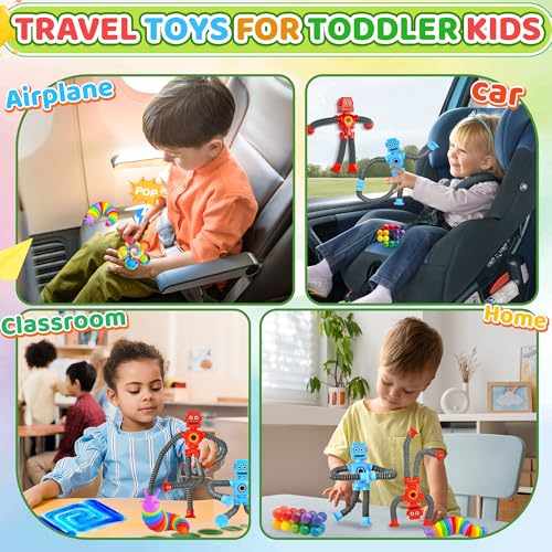 6Pack Sensory Autism Toys for Tollder Kids, Easter Basket Stuffers Autistic Travel Airplane Road Trip Restaurant Toy for Age 3-5 5-7 Fidget Classroom Must Have ADHD Valentines Day Gifts