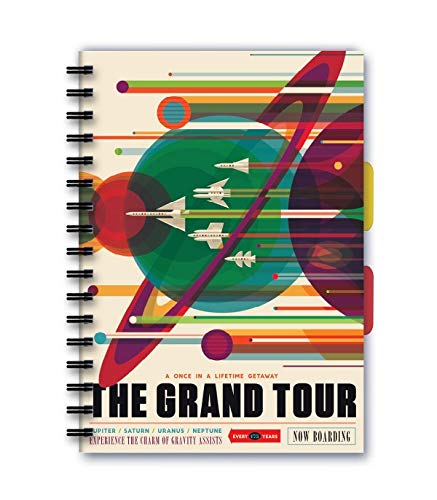 Posterskart The Grand Tour NASA Space Travel Notebook Diary A5 Ruled 200 Pages for Personal and Office use - A5 (8.3 x 5.8 inch), 80 GSM