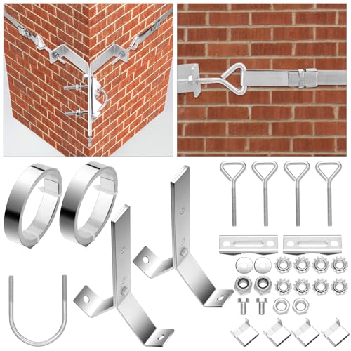 Blulu Adjustable Chimney Antenna Mount Kit Y Type TV Antenna Mounting Bracket Accepts up to 1