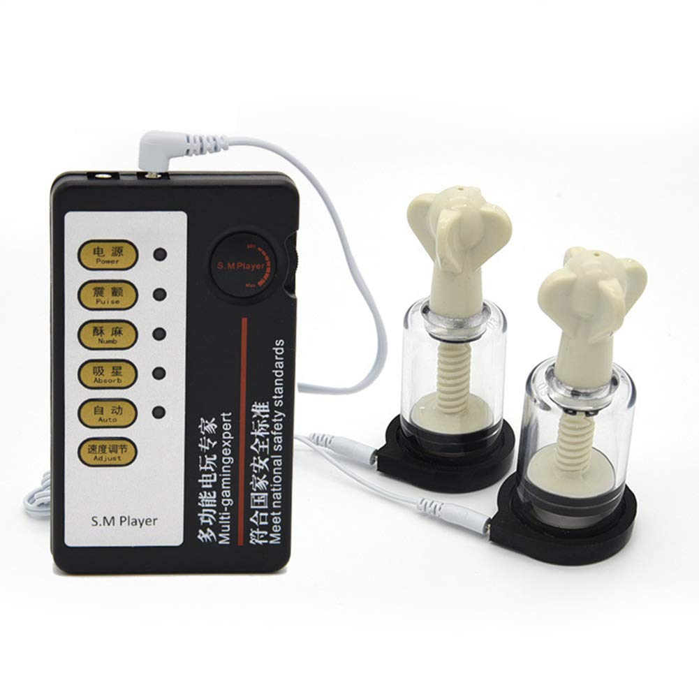 Tetina Ajustable, Estimulación eléctrica, Bomba de vacío para pezones, Estimulador de Senos SM, Juguetes sexuales Femeninos con estimulación eléctrica