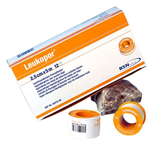 Leukopor sparadraps hypoallergénique jaune rouleau 9,2m x 1,25cm pack de 24