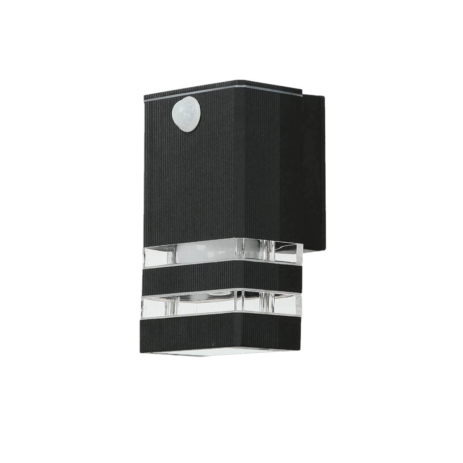 Applique murale d'extérieur avec détecteur de mouvement aluminium plastique anthracite IP54 maison balcon D : 10 cm E27 max 40W capteur moderne lampe d'extérieur jardin RIO