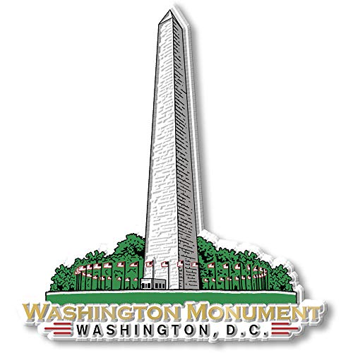 Imán Washington Monument de caucho 3D vintage miniatura 1