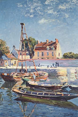 Voiliers d'Alfred Sisley impression sur toile moderne 60x90cm pour salon