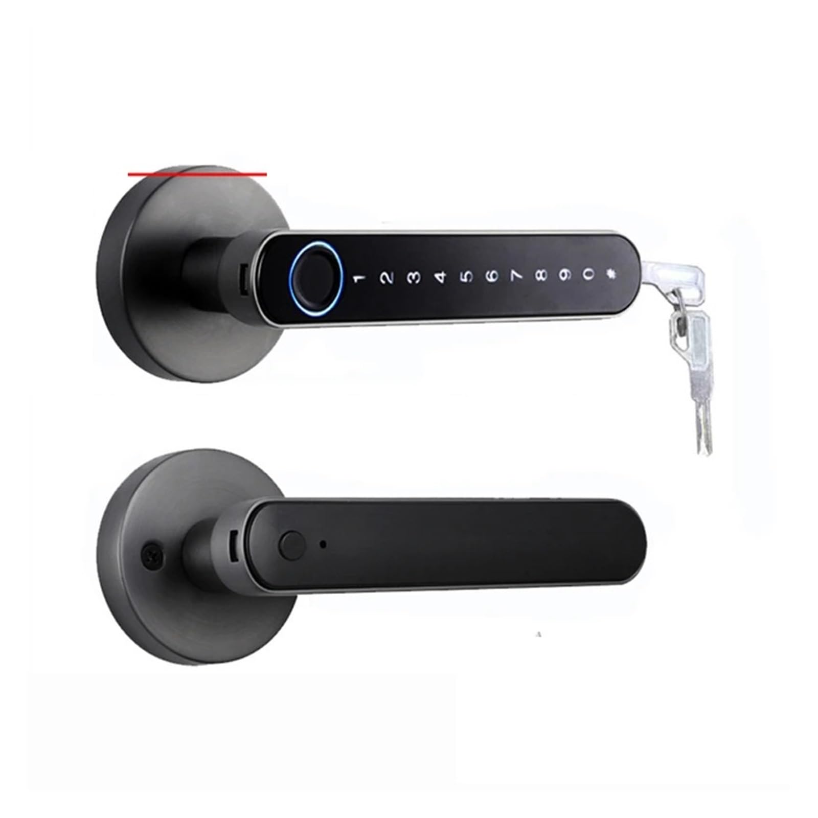 CVFRDD Smart Door Knob, TTLOCK Digital Electronic Lock Finrprint Door Biometric Password Keyless Entry Smart Knobs For Home Any Keyless Entry Door Handle(3200gun)