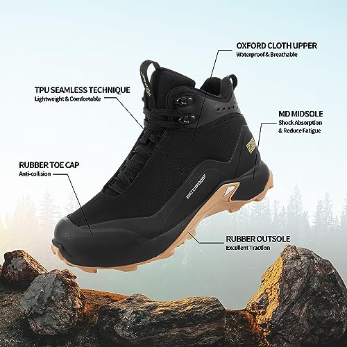 R CORD Women’s Waterproof Hiking Shoes Lightweight Comfortable Hiking Boots for Women Non-Slip Outdoor Walking Camping Trekking Trail Shoes for All Seasons2