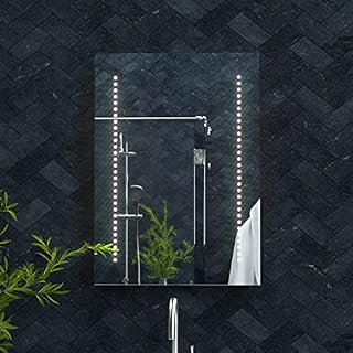 Pebble Grey Tannon Illuminated LED Bathroom Mirror with Concealed Heated Demister Mirror Pad and Motion Sensor | 390 x 500 | IP44 Rated | 10 Year Guarantee