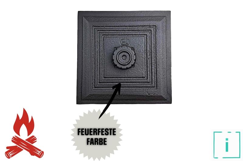 Revisionstür 170x165 mm Backofentür Gusseisen Räucherei Ofentür Aschetür