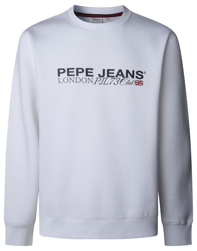 Pepe Jeans Męska bluza MATTHEW CREW, biała (biała), XS, Biały (biały), XS