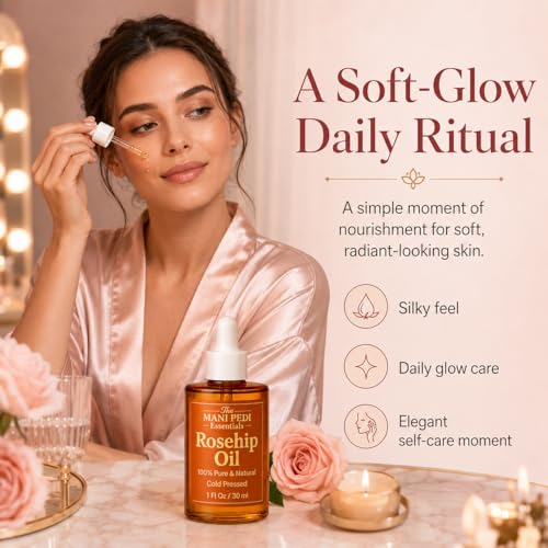 Image of TMPE Rosehip Seed Oil for Brighter, Smoother Skin |100% Pure & Cold Pressed Antioxidant Oil for Face, Hair, Skin & Nails | Hydrating, Lightweight & Fast Absorbing Moisturizer - 30ML