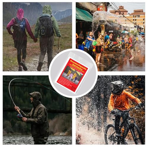 Bruvoalon 6-Pack Clear Disposable Rain Ponchos – Lightweight, Waterproof Raincoats for Family Fun and Outdoor Adventures - Image 7