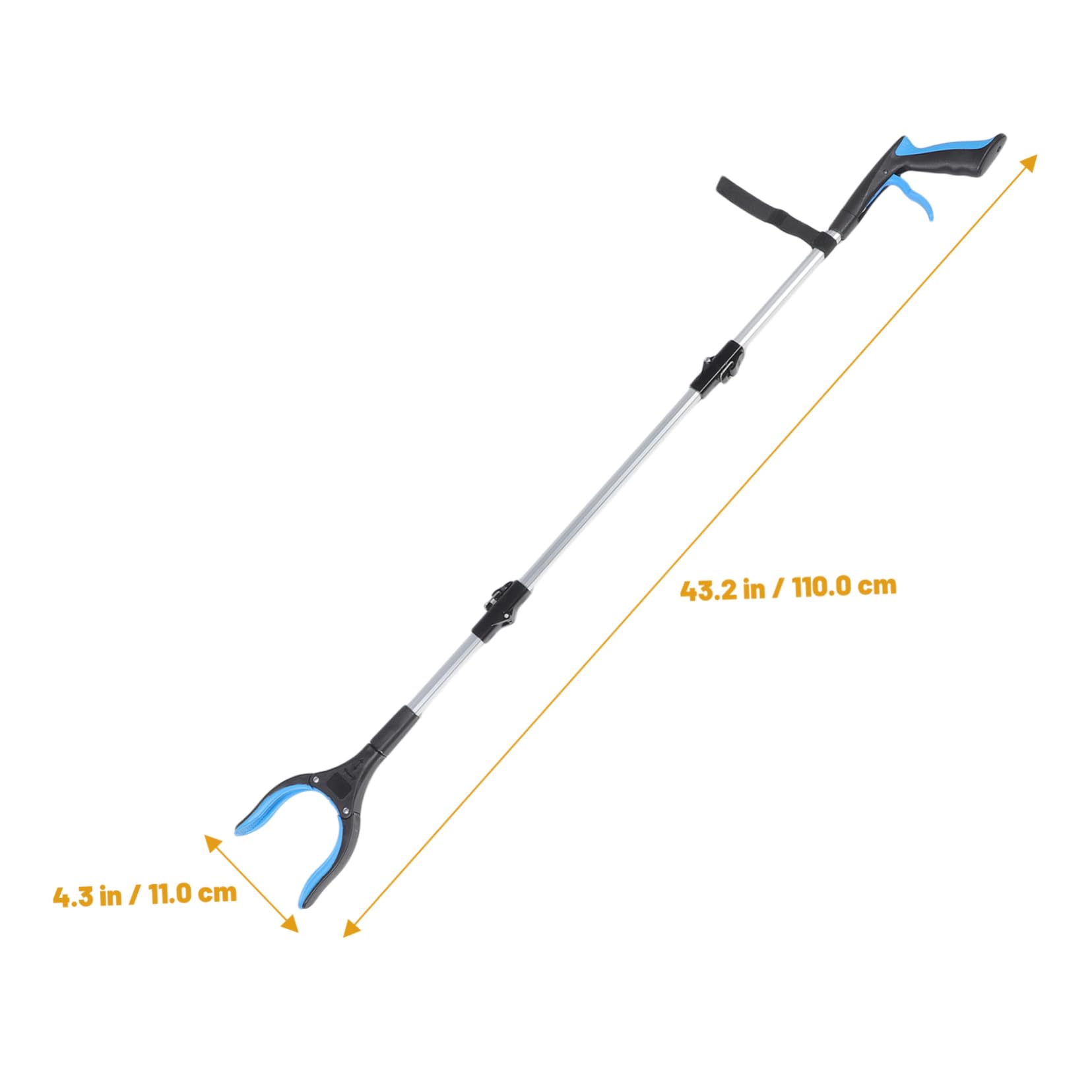 Pinza Plegable para Basura de Tres Pliegues, Aleación de Aluminio y Pp | Herramienta de Agarre de Alta Resistencia, Aumenta la Fricción, para Recoger Objetos y Uso Doméstico