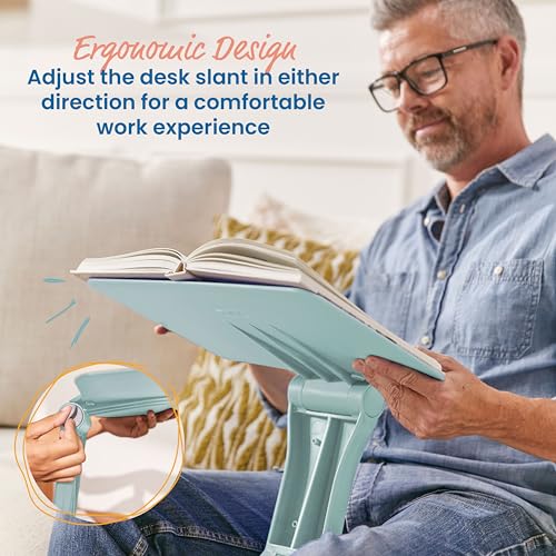 Image of ECR4Kids The Surf Folding Portable Lap Desk, Flexible Seating, Sage