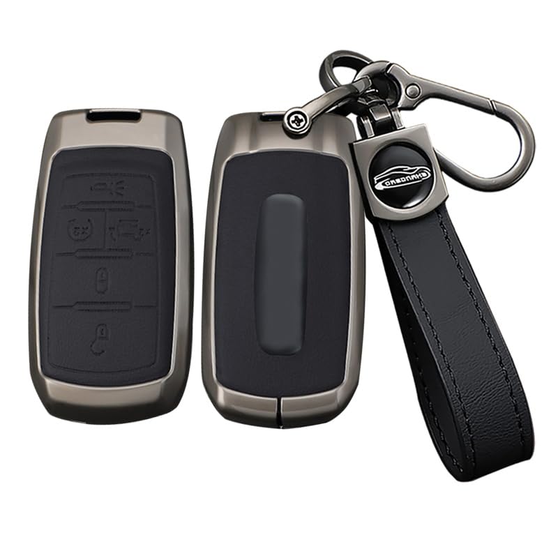 ontto Smart Remote Key Cover Case Compatible with Ram 1500 2500 3500 4500 5500 2019-2025 Key Fob Holder Case Fit for Dodge Ram Truck Key Remotes 5-Button-Black