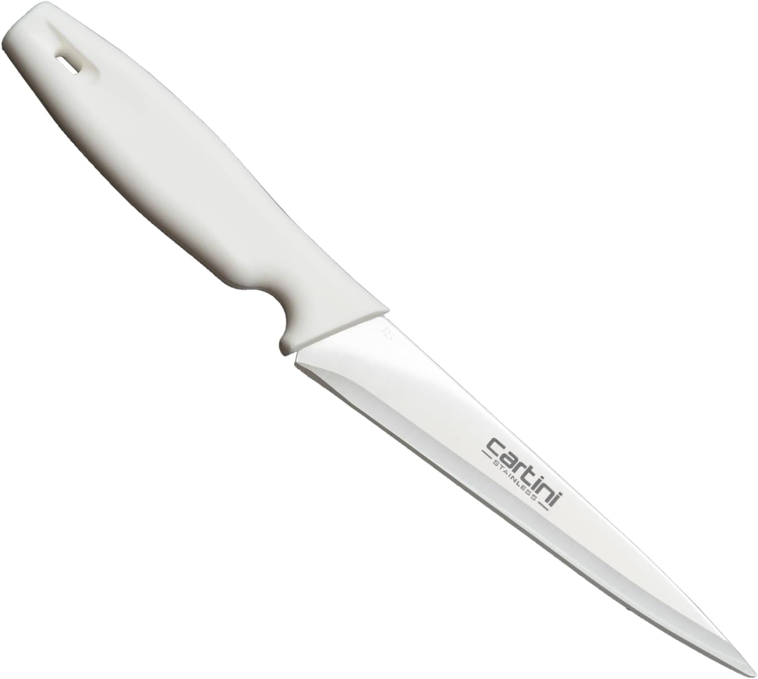 Godrej Cartini | Fine Dicing Knife (10 Inch, White) | Stainless Steel 420J2 | for Dicing, Trimming of Vegetables and Slicing Meat | Chaku for Home and Professional Chef | 1 Year Warranty