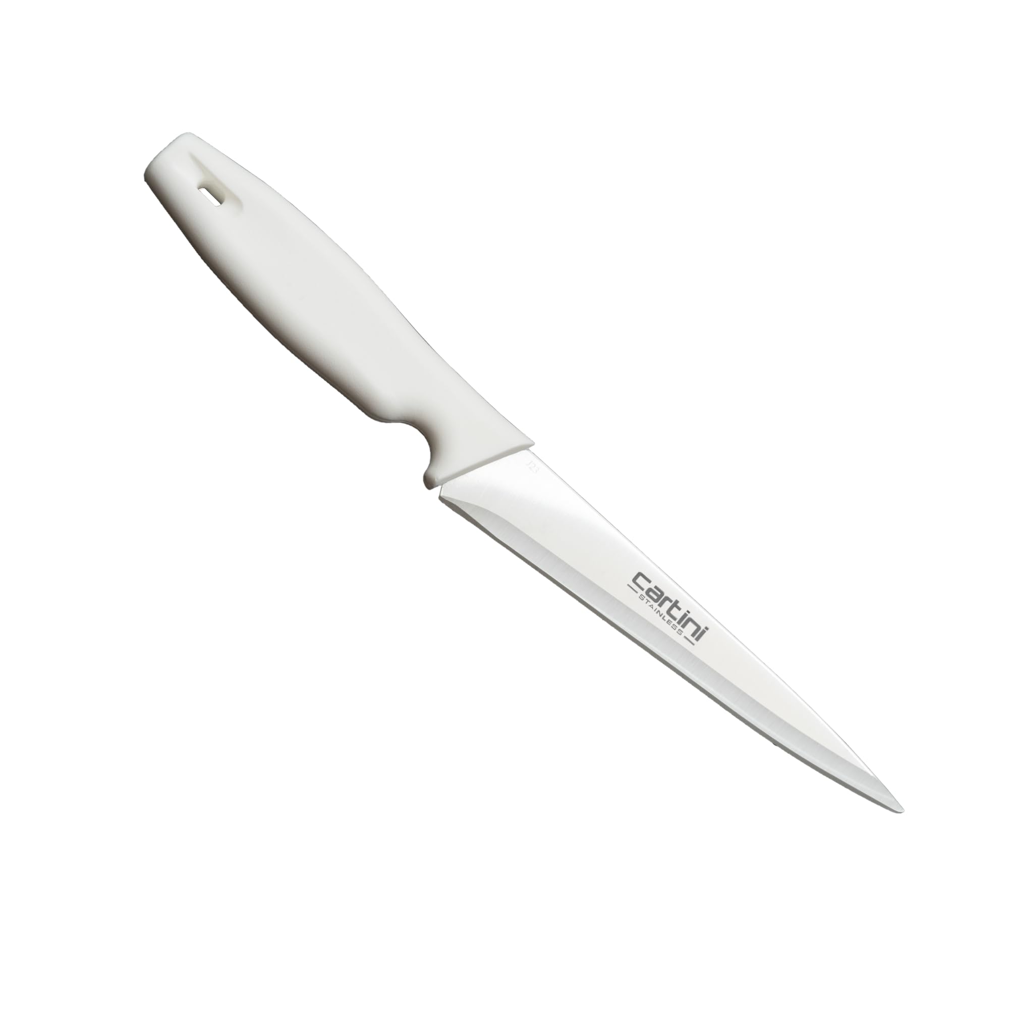 Godrej Cartini | Fine Dicing Knife (10 Inch, White) | Stainless Steel 420J2 | for Dicing, Trimming of Vegetables and Slicing Meat | Chaku for Home and Professional Chef | 1 Year Warranty